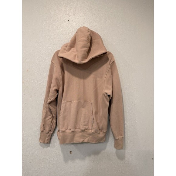 Les Tien  Heavyweight Pocket Hoodie Hooded Sweatshirt Sweater Top Xs Camel Beige - Picture 1 of 9